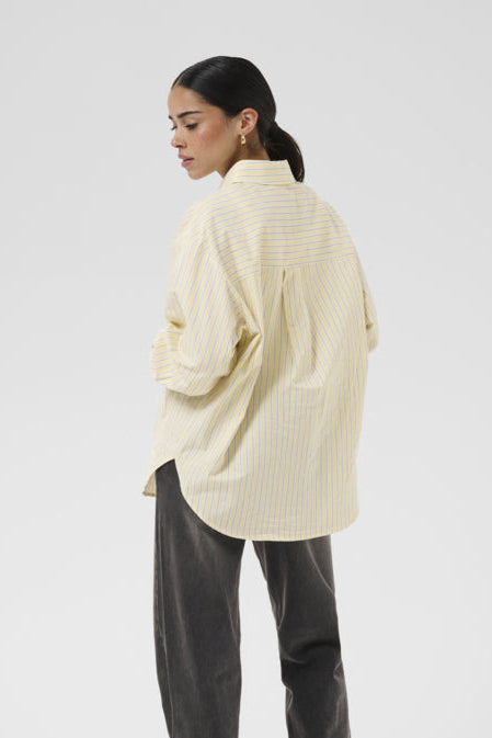 Aster Shirt - Sunlight Chalk Black Stripe / Yellow