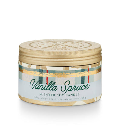 Vanilla Spruce Large Tin Candle