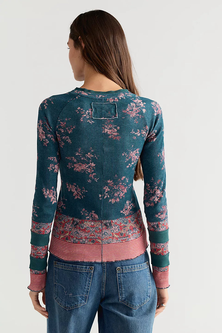 Easy Does It Printed Top - Lagoon Combo