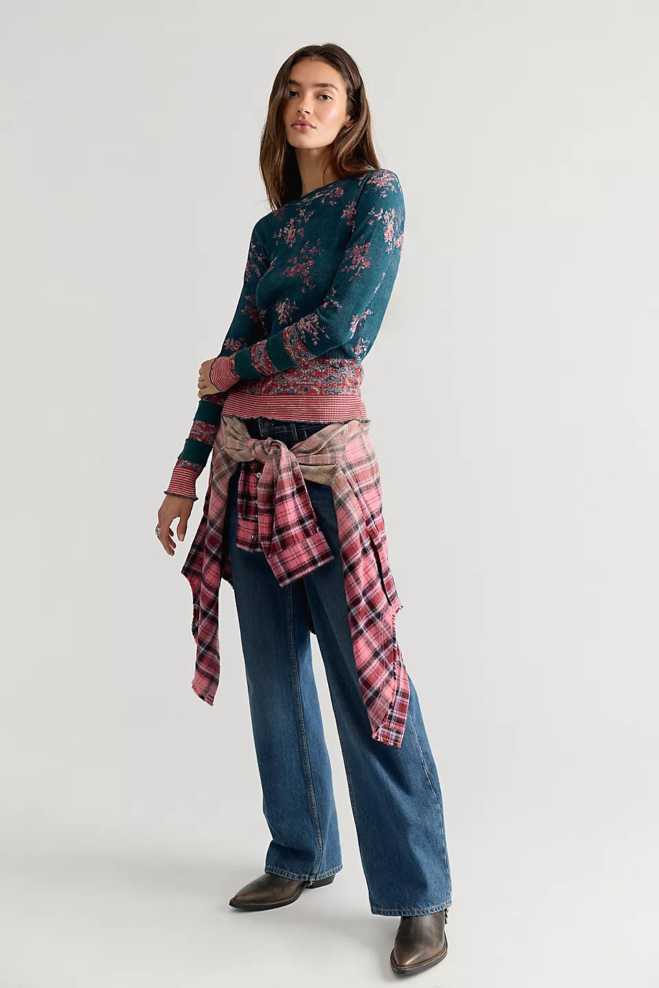 Easy Does It Printed Top - Lagoon Combo