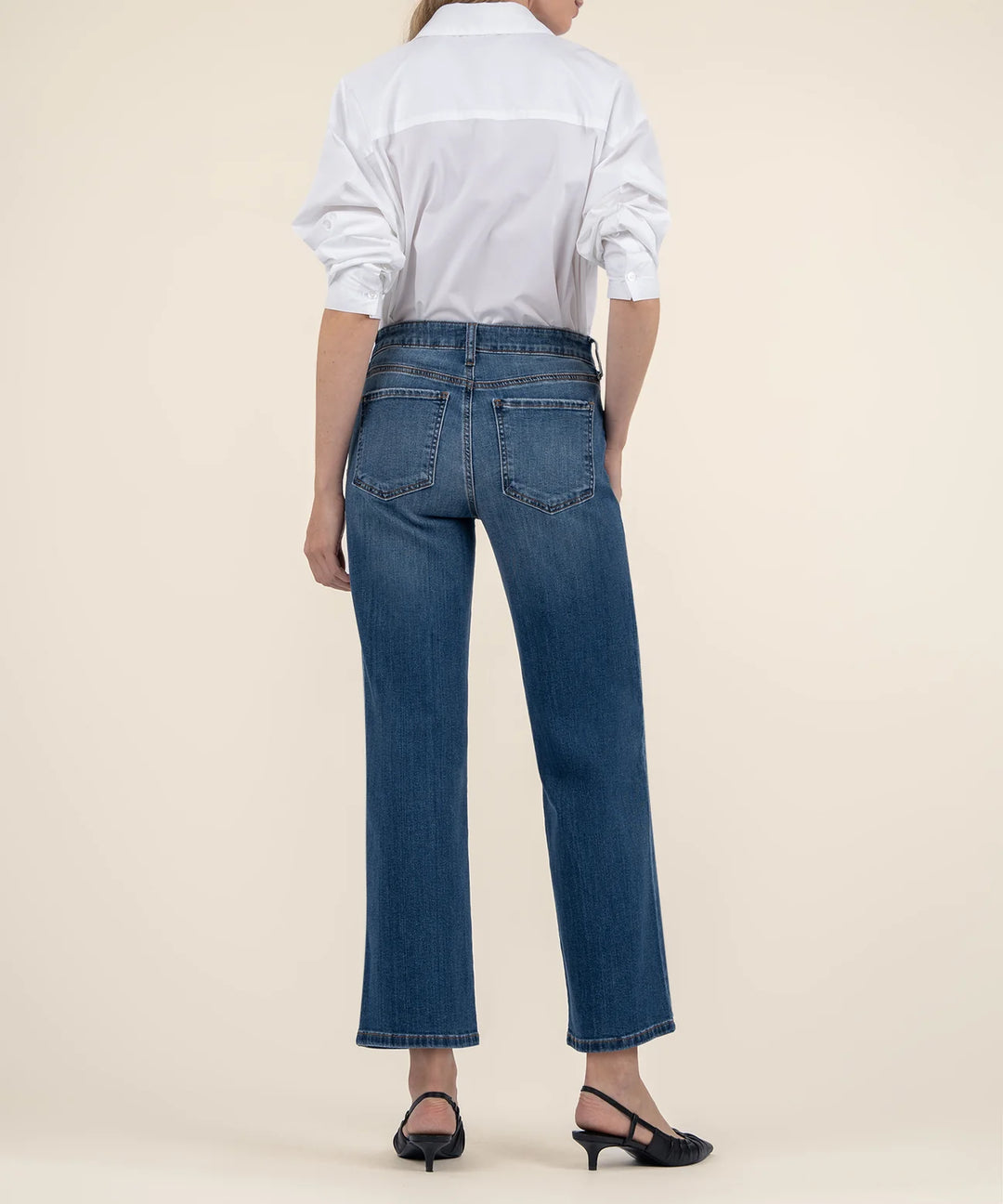 Charlotte High Rise Wide Leg Jeans - Healthy with Dark Base Wash