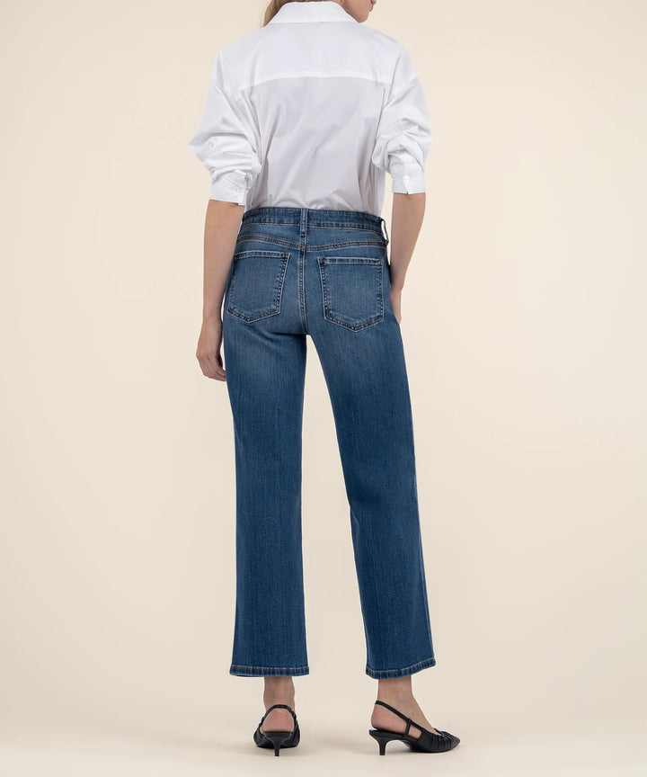 Charlotte High Rise Wide Leg Jeans - Healthy with Dark Base Wash