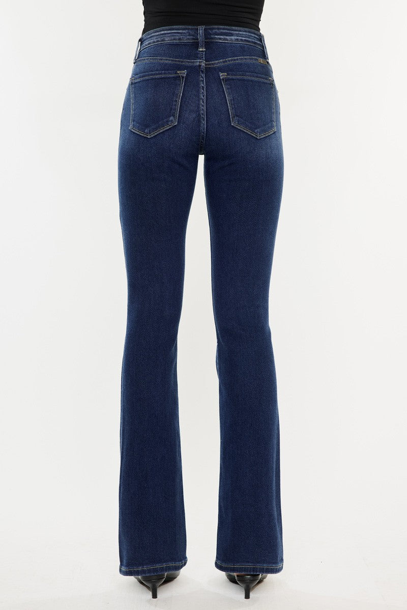 High Rise Boot Cut Jeans - Dark Wash