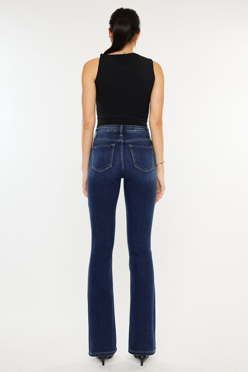 High Rise Boot Cut Jeans - Dark Wash