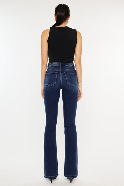 High Rise Boot Cut Jeans - Dark Wash