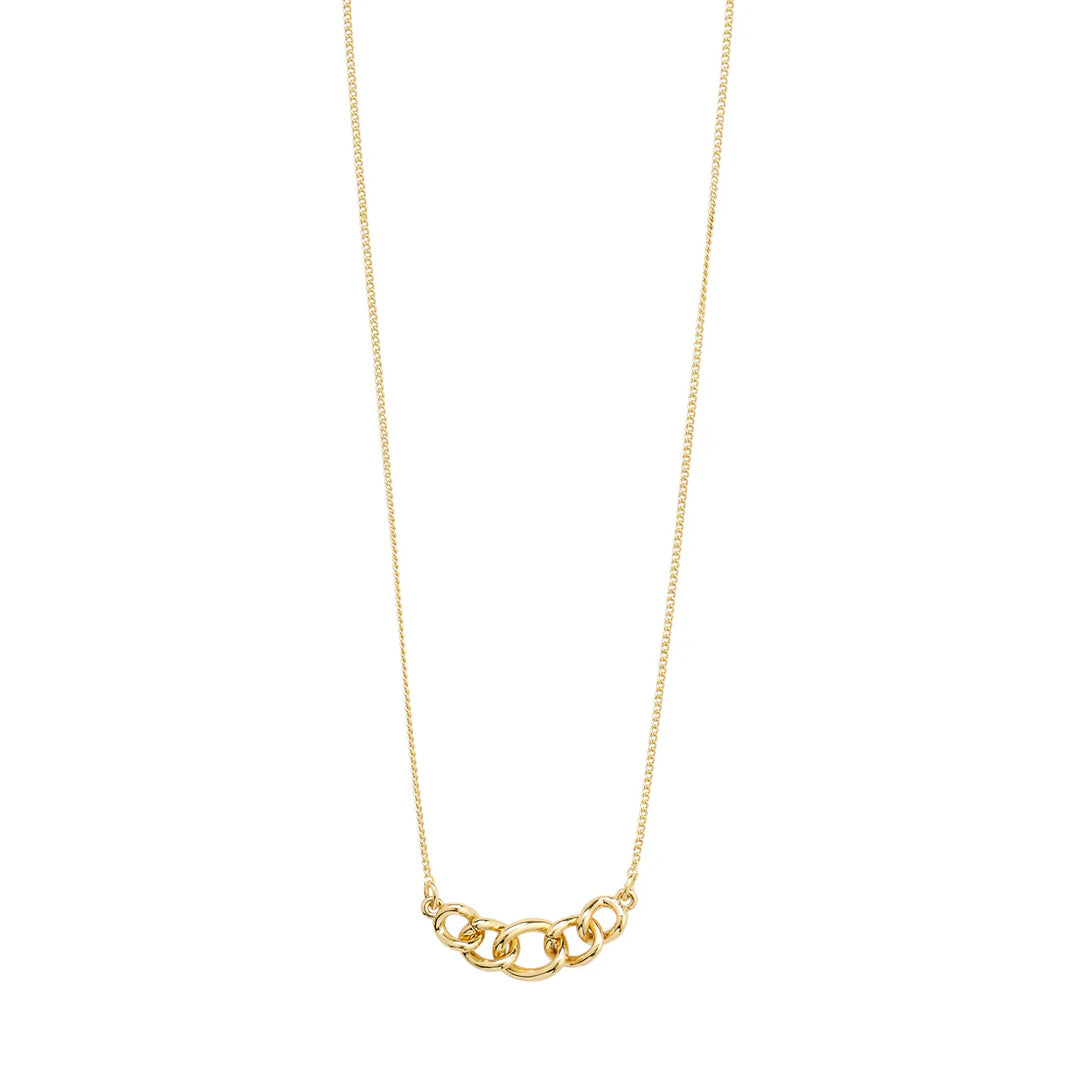 Recycled Cable Chain Crystal Necklace