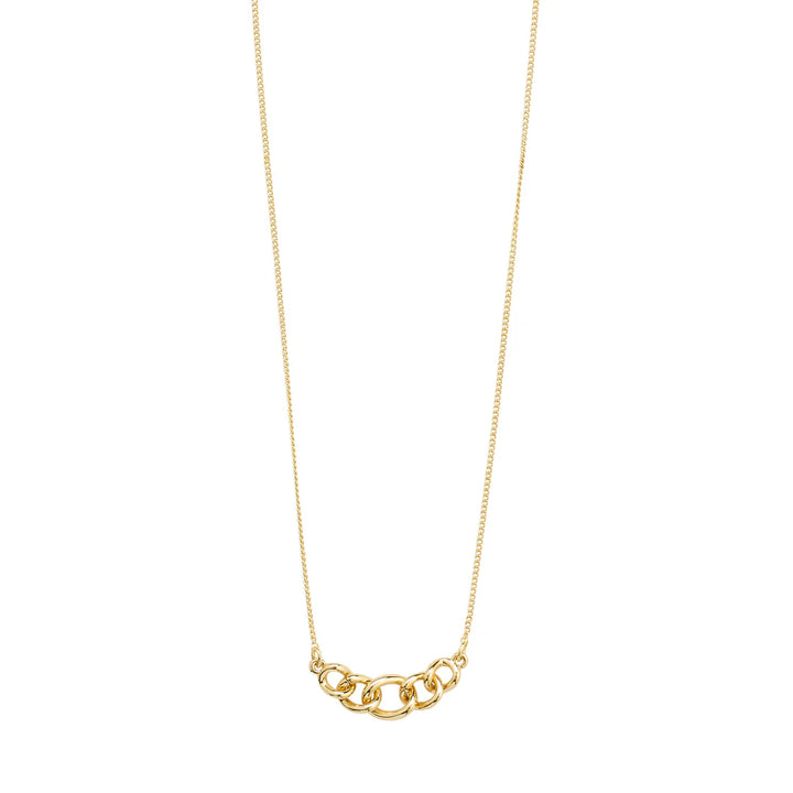 Recycled Cable Chain Crystal Necklace