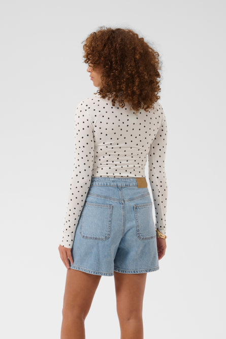 Abella LS T-Shirt - Chalk/Black Dot