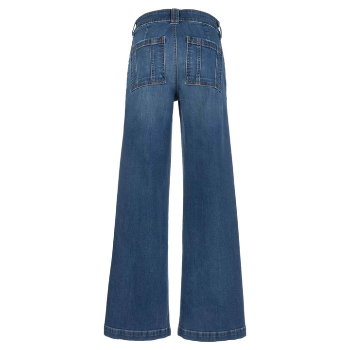 Blue jeans on a white background
