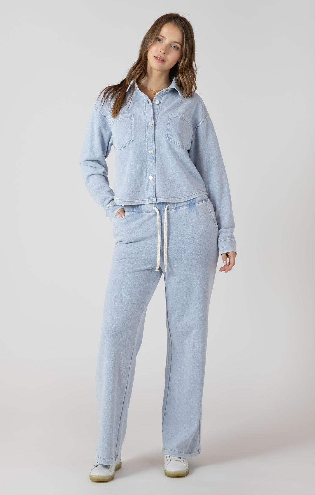 Knit Lounge Pants - Washed Light Blue