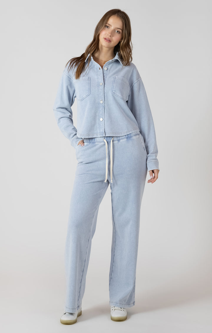 Knit Lounge Pants - Washed Light Blue