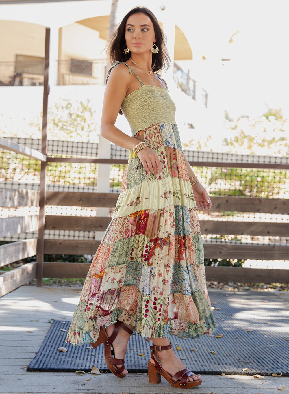 chinese dress ladies Artisan Leopard Maxi Dress from Aratta exclusive at Urbanheer