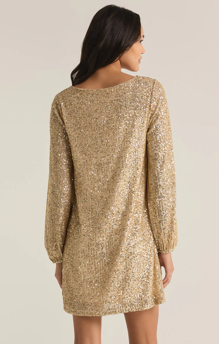 Andromeda Sequin Mini Dress - Champagne