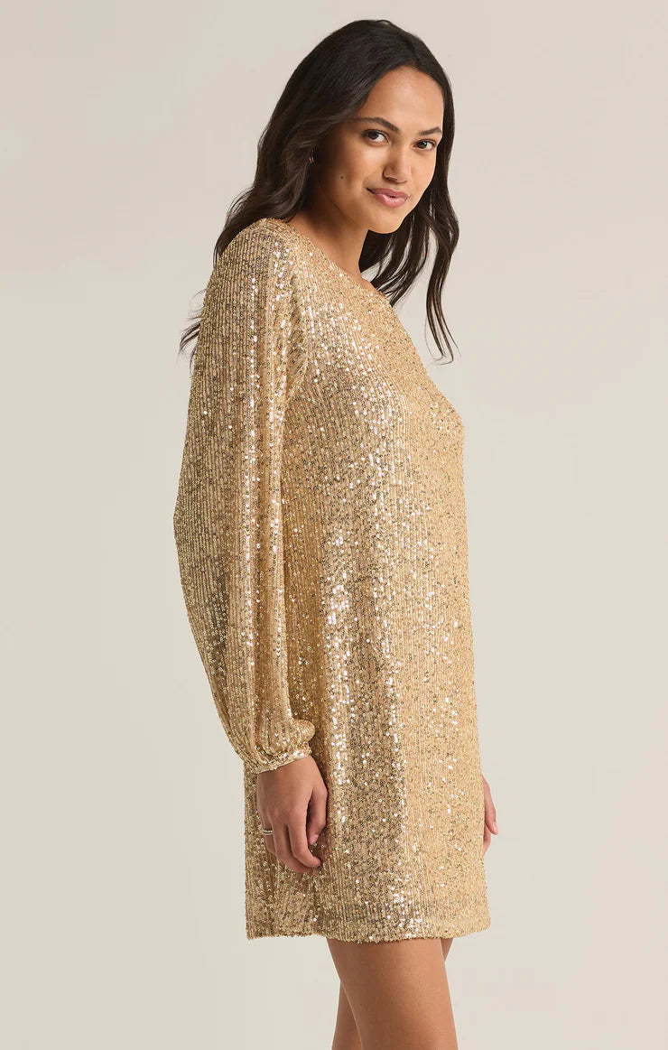 Andromeda Sequin Mini Dress - Champagne