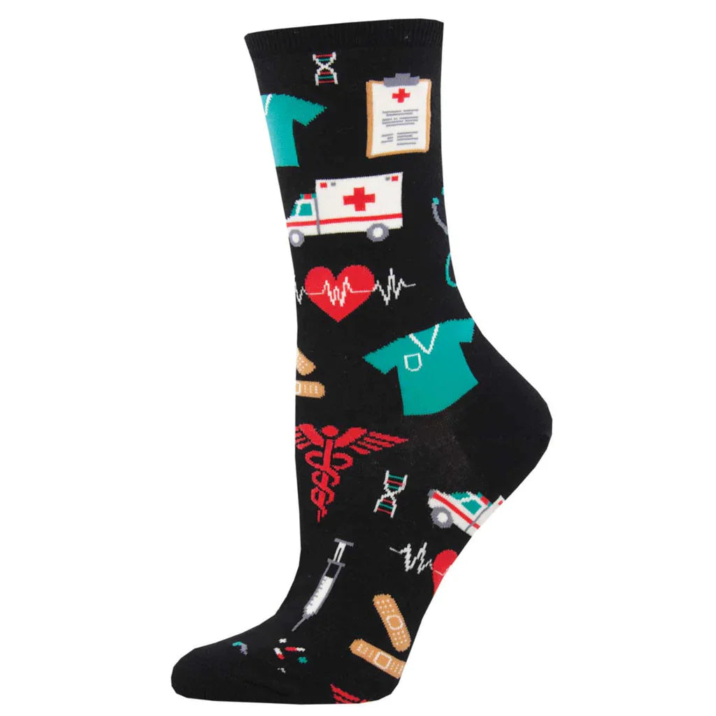 Ladies Healthcare Heroes Socks - Black