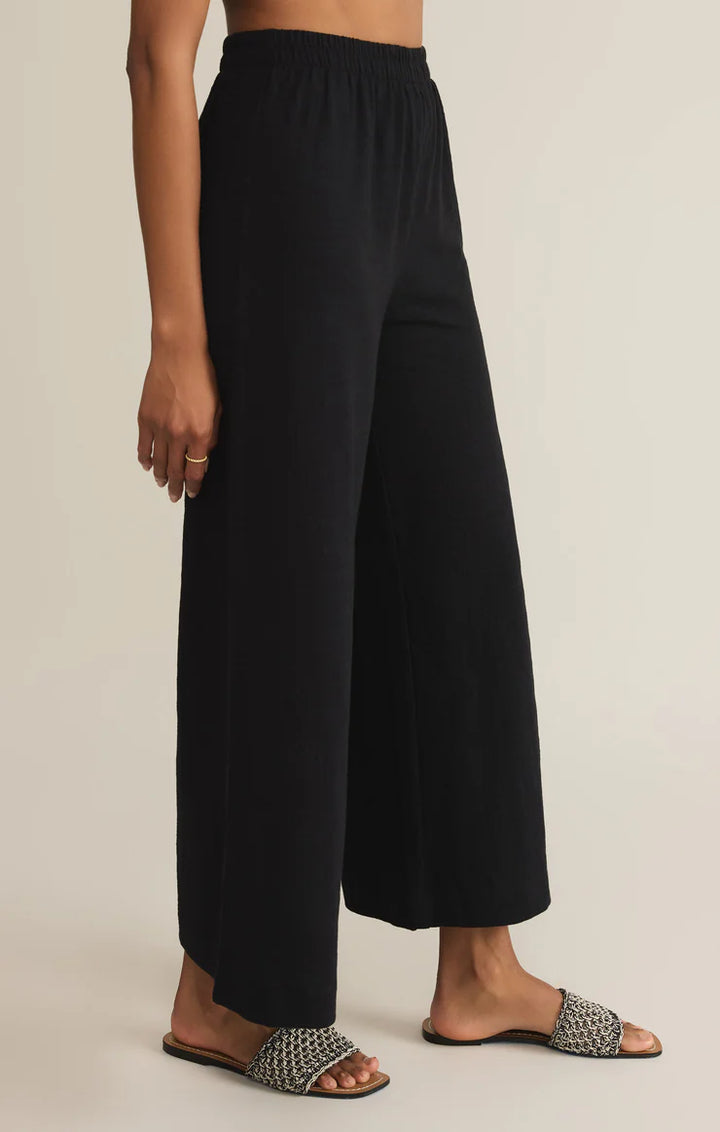 Scout Textured Slub Pants - Black