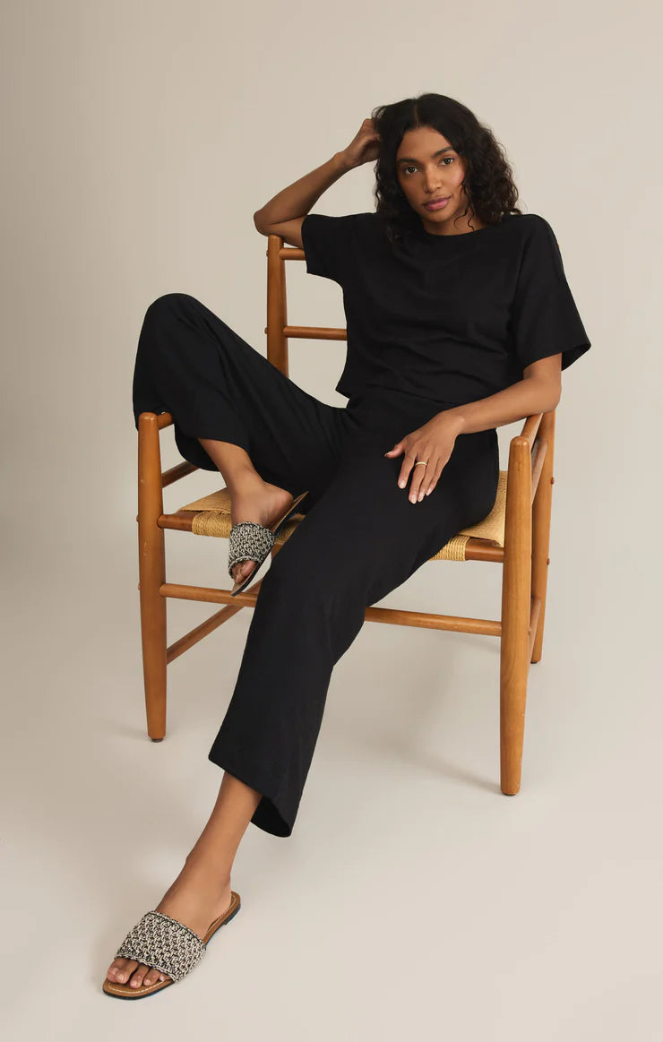 Scout Textured Slub Pants - Black