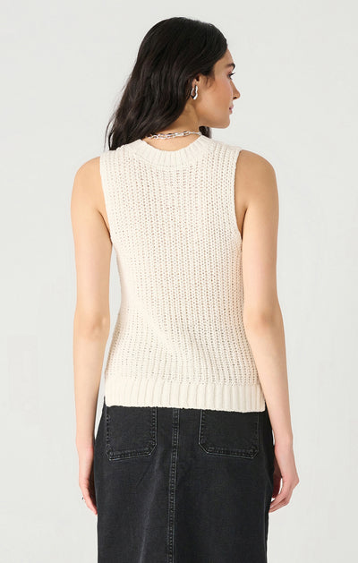 Sleeveless Knit Sweater - Off White