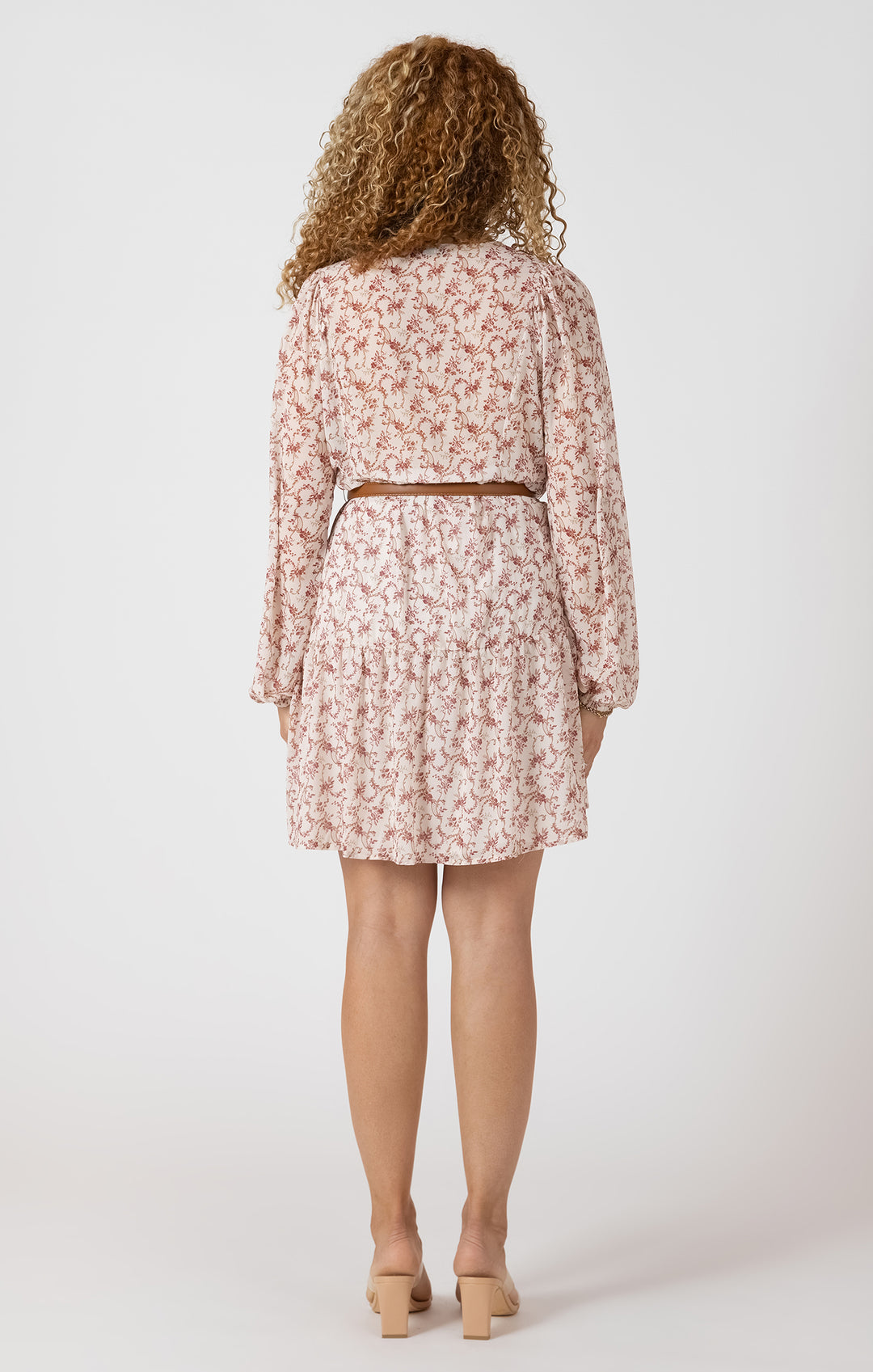 Tiered Mini Dress - Floral Vine