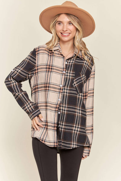 Multicolor Colorblock Plaid Shirt