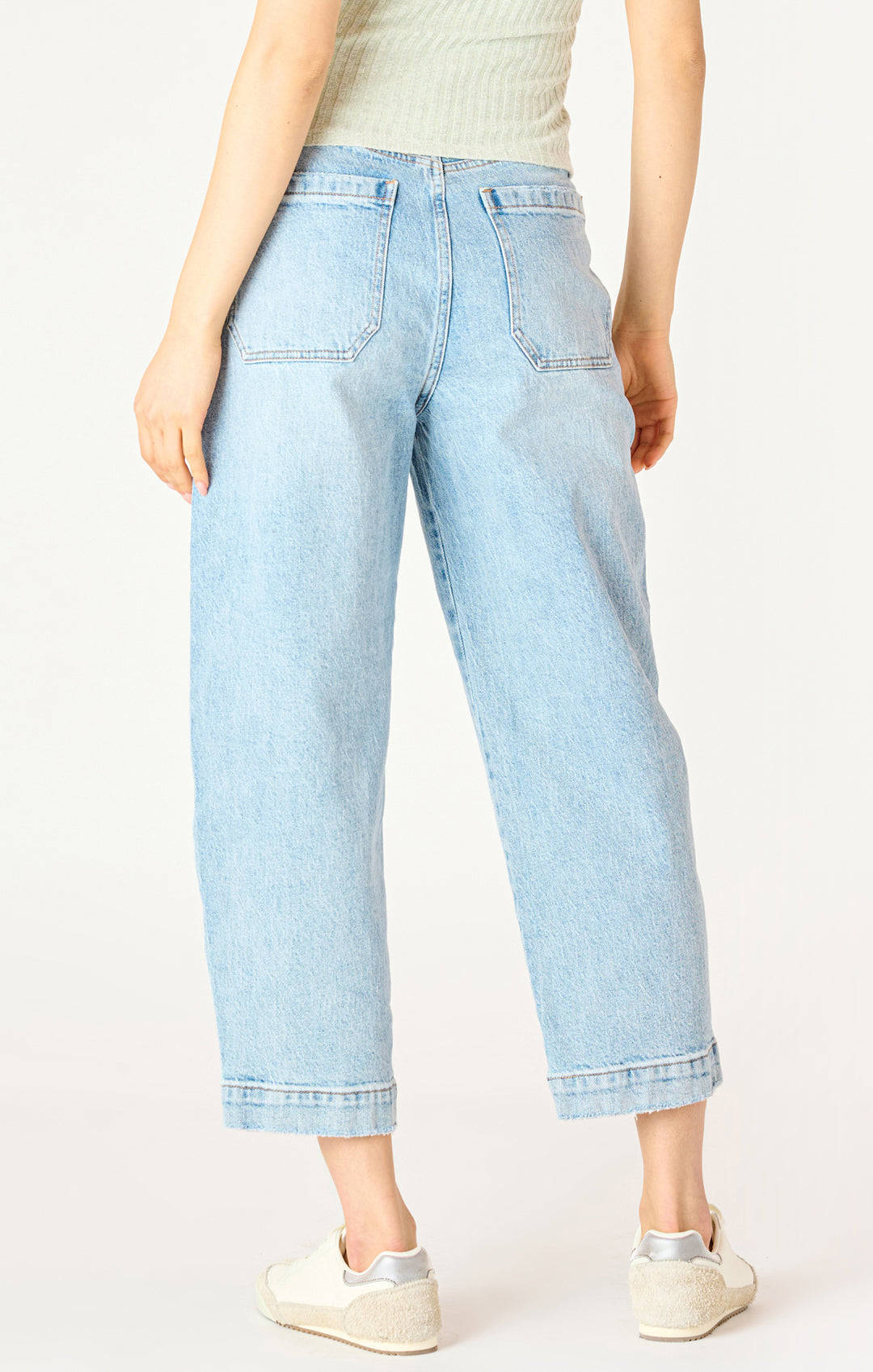 High Rise Straight Leg Ankle Jeans