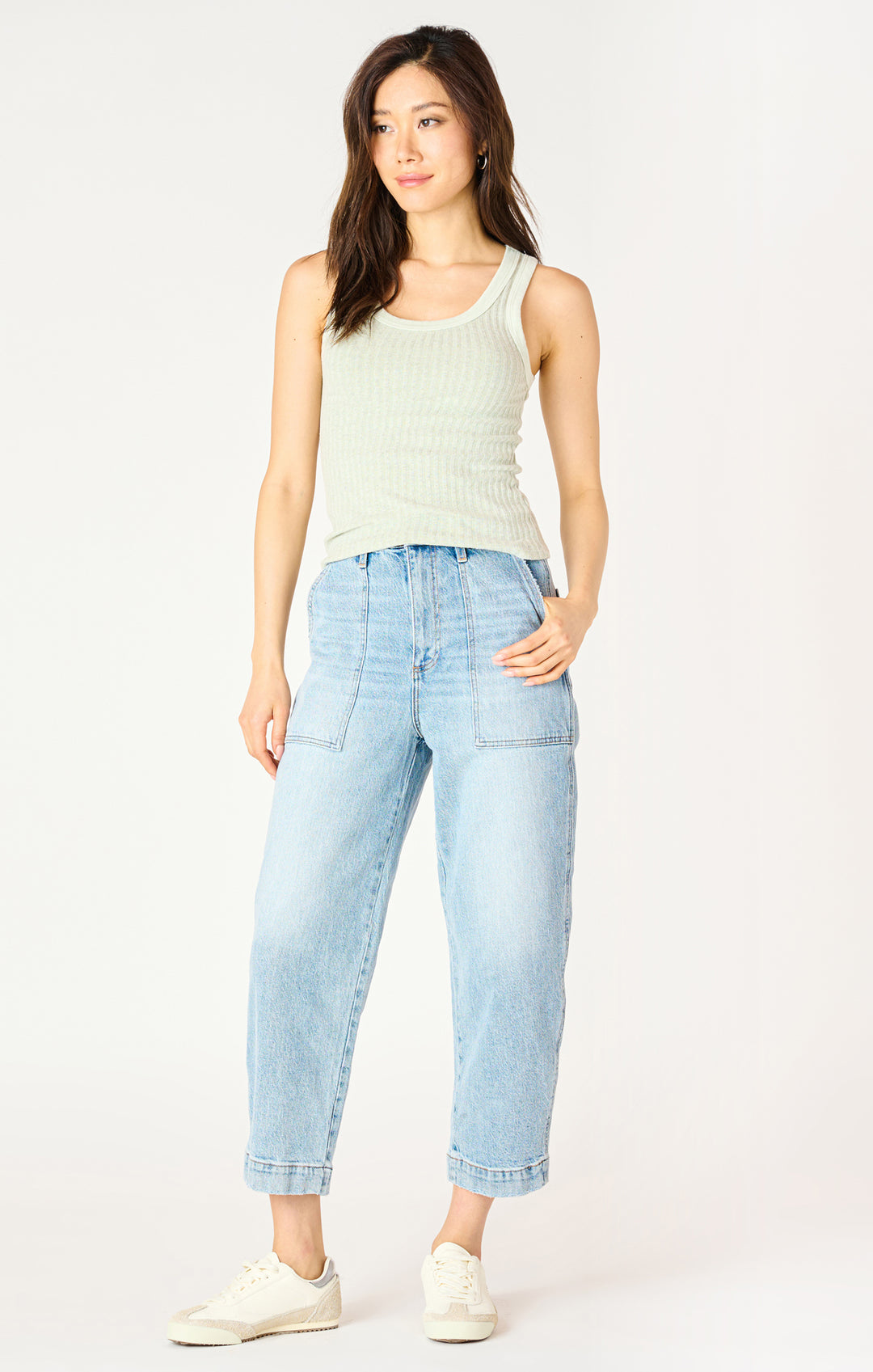 High Rise Straight Leg Ankle Jeans