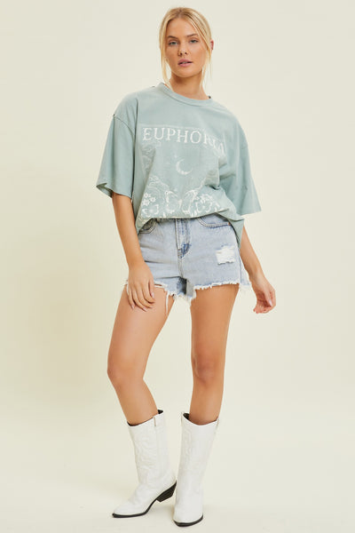 Graphic Tee Euphoria - Sage