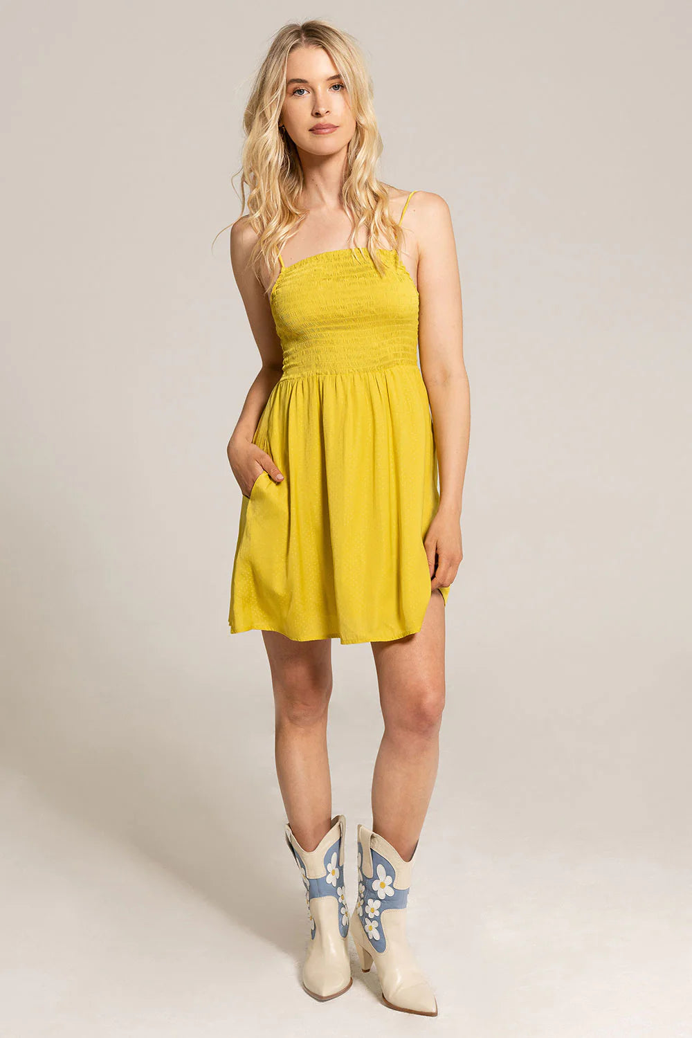 Ada Mini Dress (Citron)