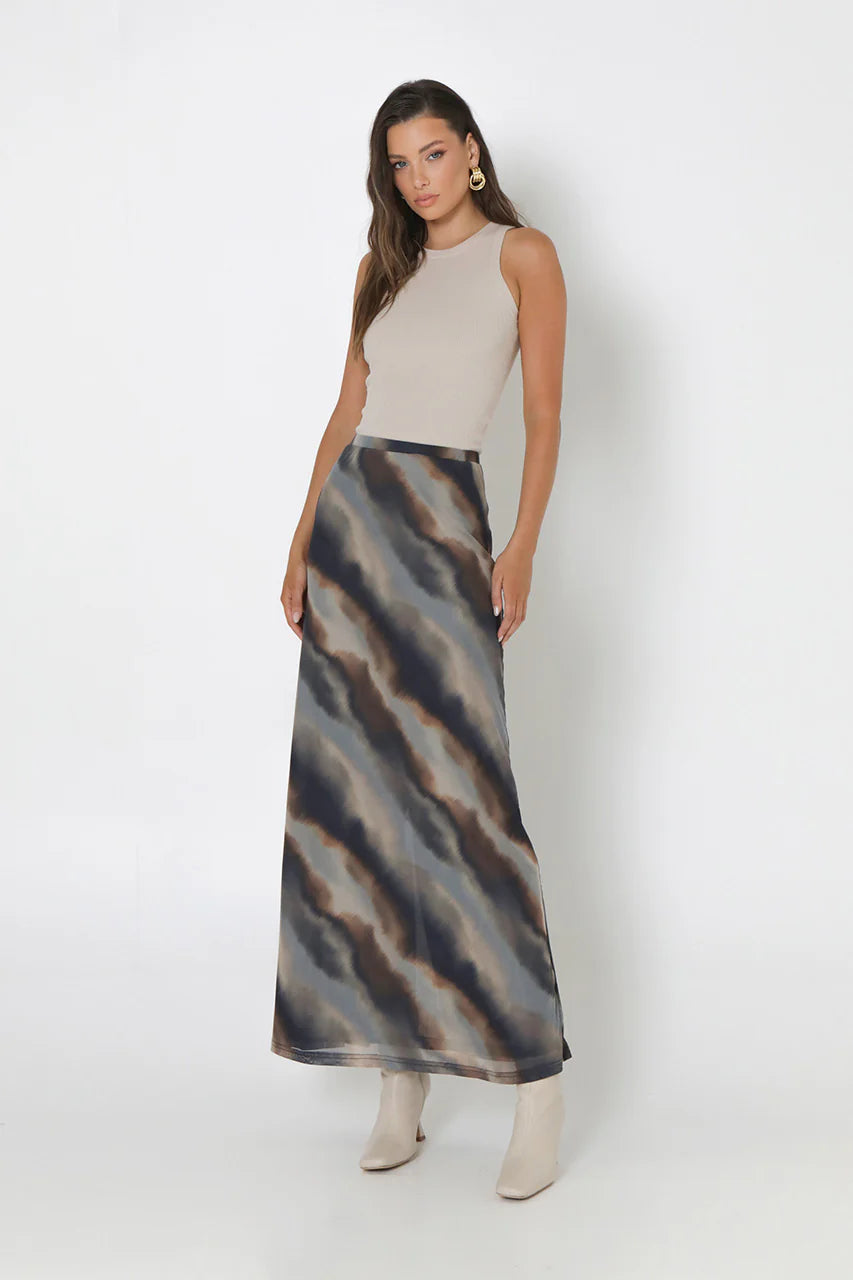 Beverly Maxi Skirt - Dusk Print