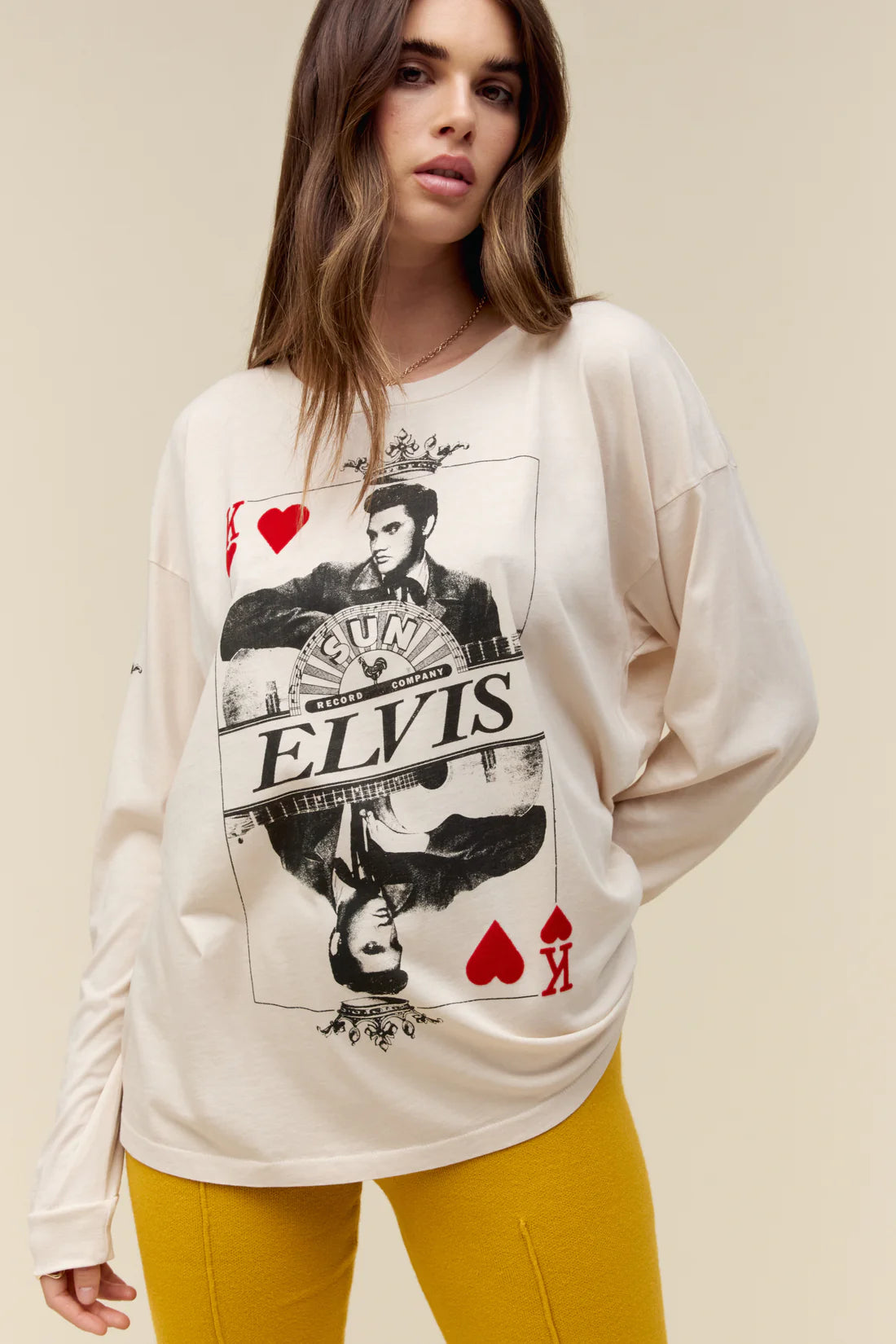 Sun Records X King of Hearts Long Sleeve - Dirty White