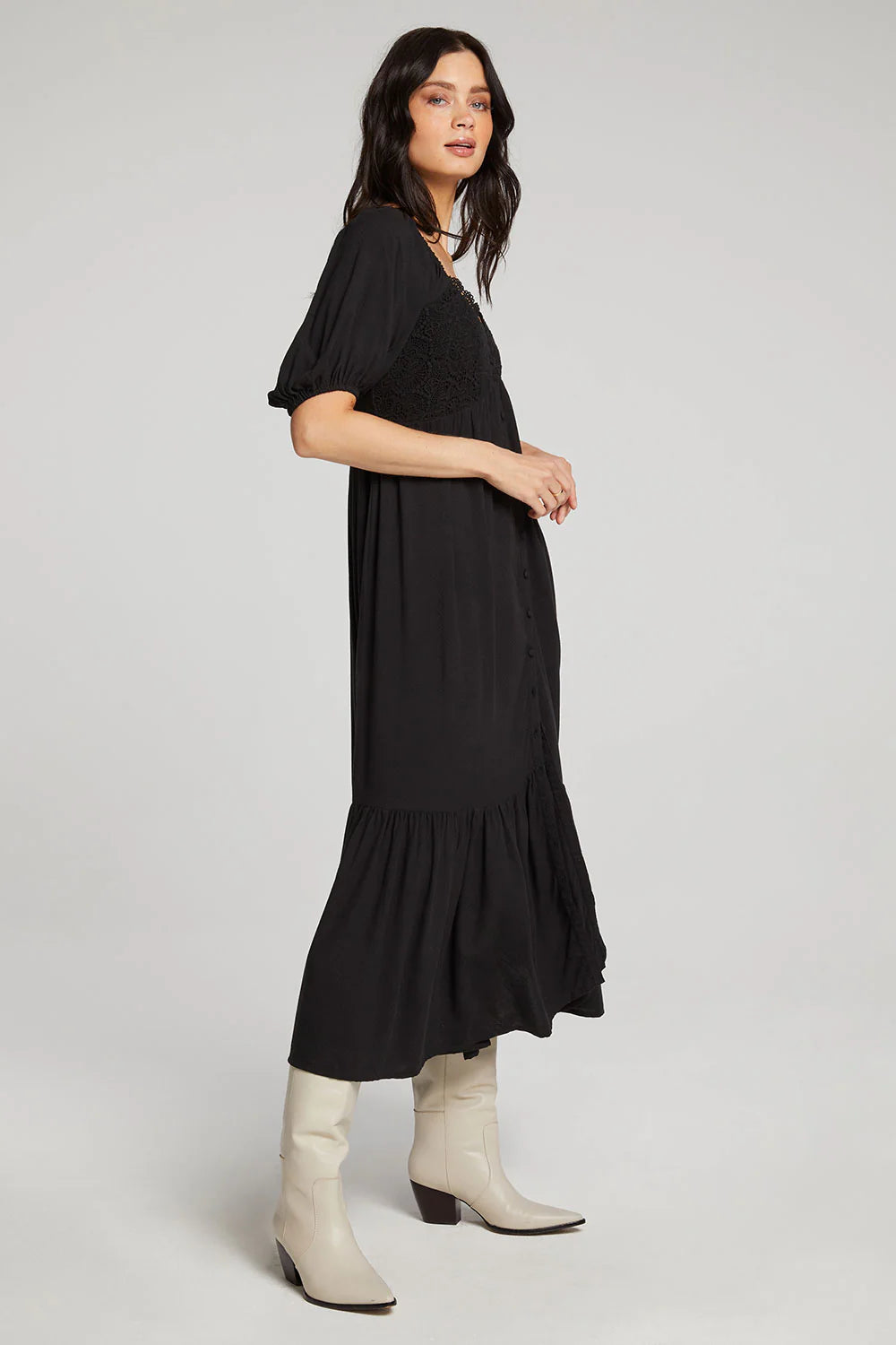 Liana Midi Dress - Black