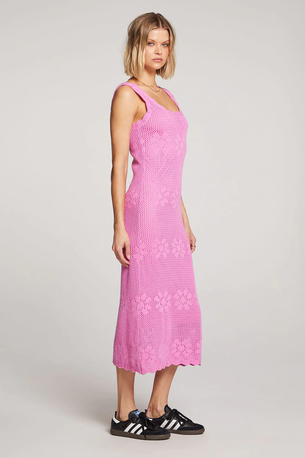 Ashley Midi Sweater Dress - Prism Pink