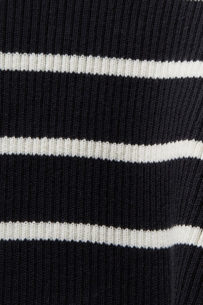 Striped Long Sleeve Sweater - Black & White