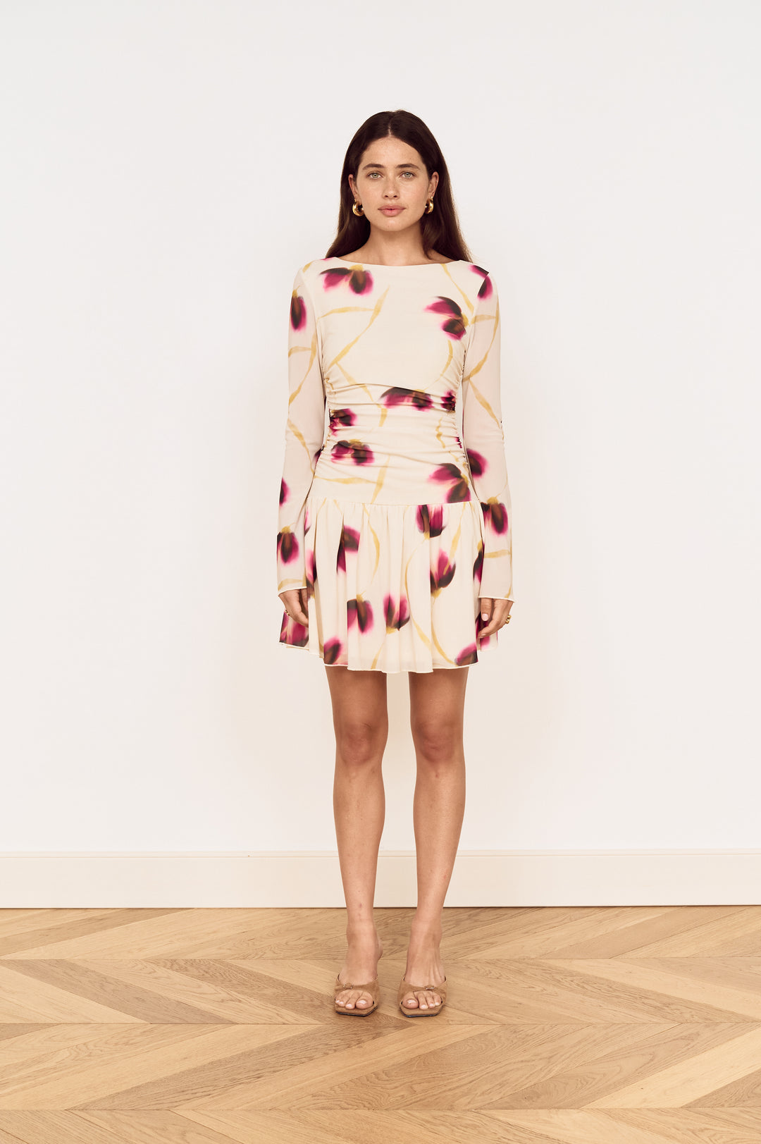 Emery Mesh Mini Dress - Floral