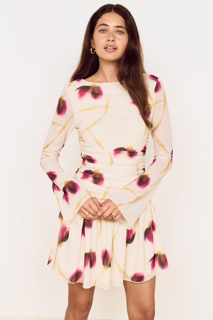 Emery Mesh Mini Dress - Floral