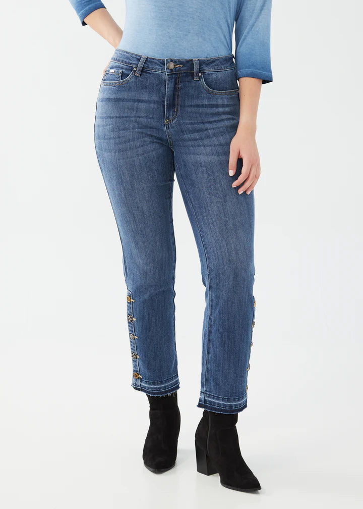 Olivia Straight Ankle Jeans (Indigo Blue)