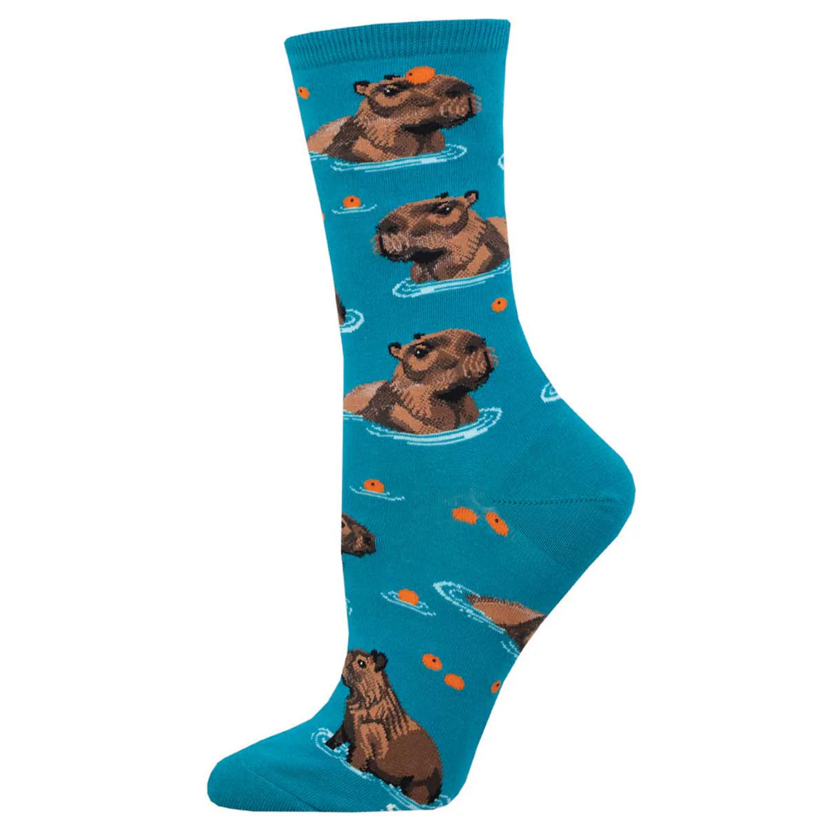 Ladies Capybara Chill Socks - Teal