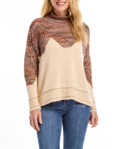 Placed Space Dye Sweater - Pumpkin Spice