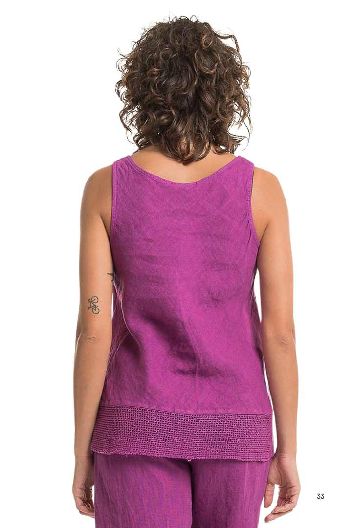 French Linen Tank - Orchid