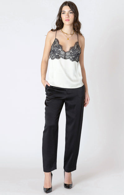 Lace Trim Cami - Ecru