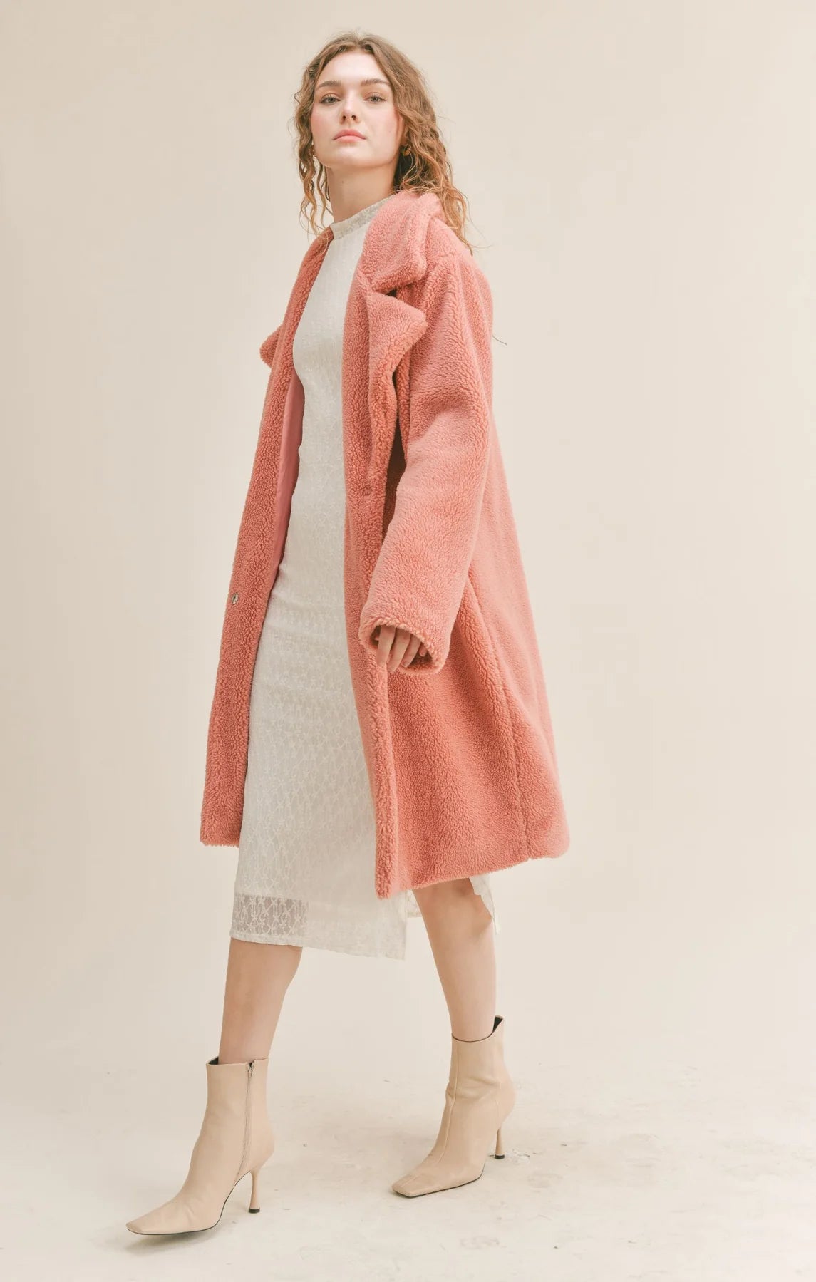 Gemma Teddy Coat (Pink)
