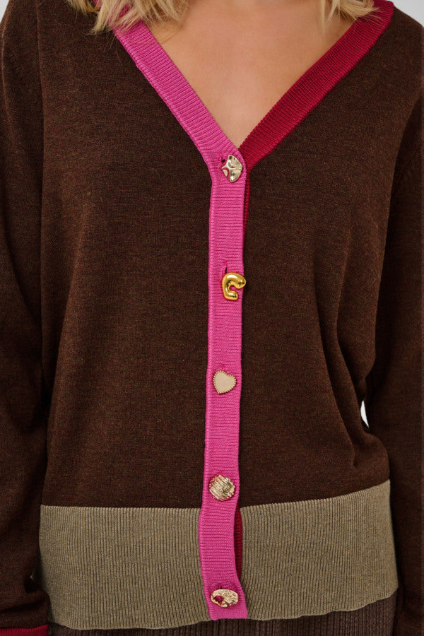 Annemarie Cardigan - Coffee Bean Melange