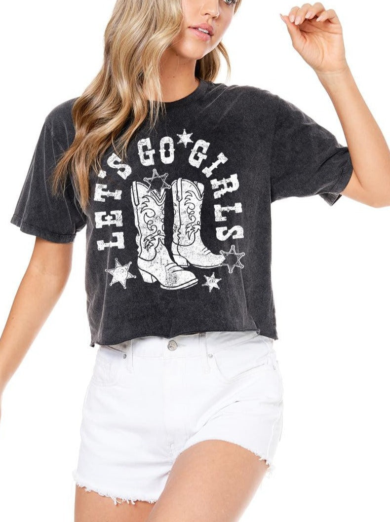 Lets Go Girls Graphic Tee - Black