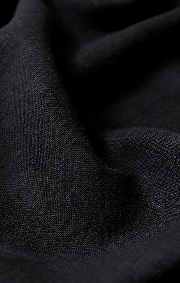 Close-up of dark gray fabric texture