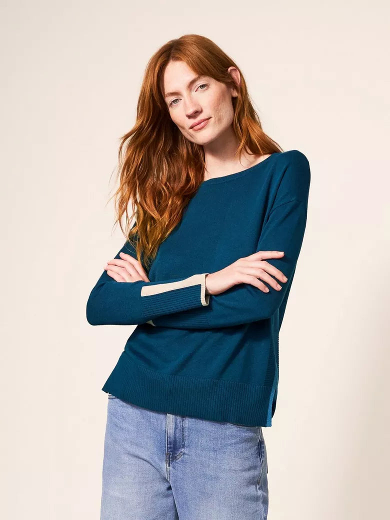 Oliver Knitted Sweater (Dark Teal)