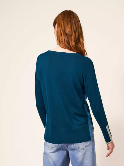 Oliver Knitted Sweater (Dark Teal)