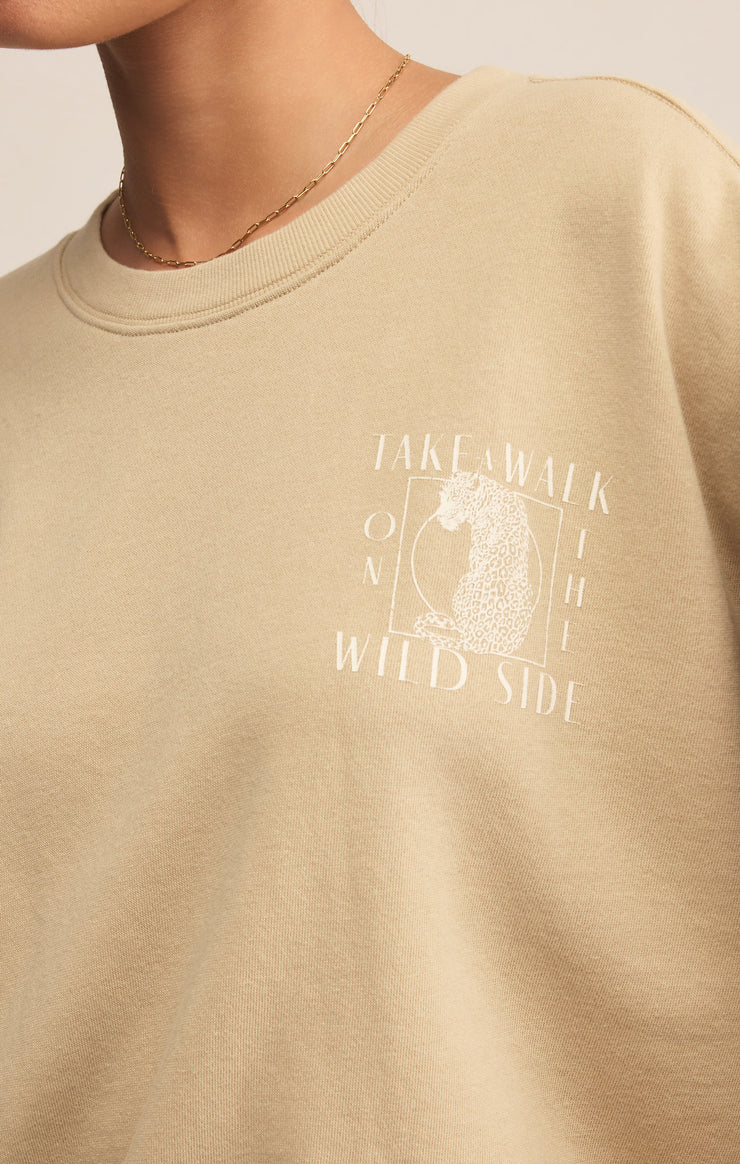 Wild Side Sweatshirt - Washed Gold