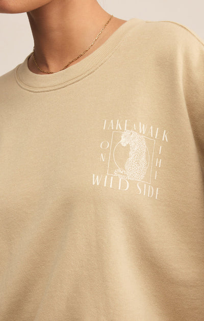 Wild Side Sweatshirt - Washed Gold