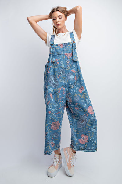 Vintage Washed Overall Jumpsuit
