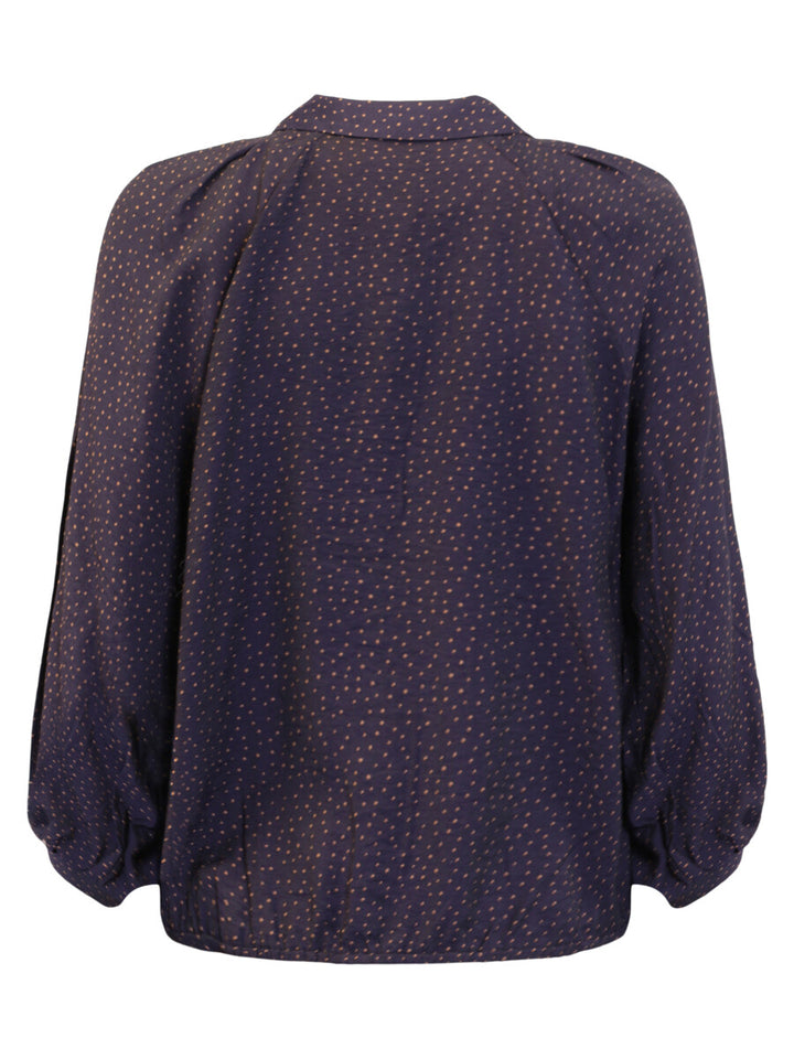 Printed Dots Long Sleeve Top - Violet